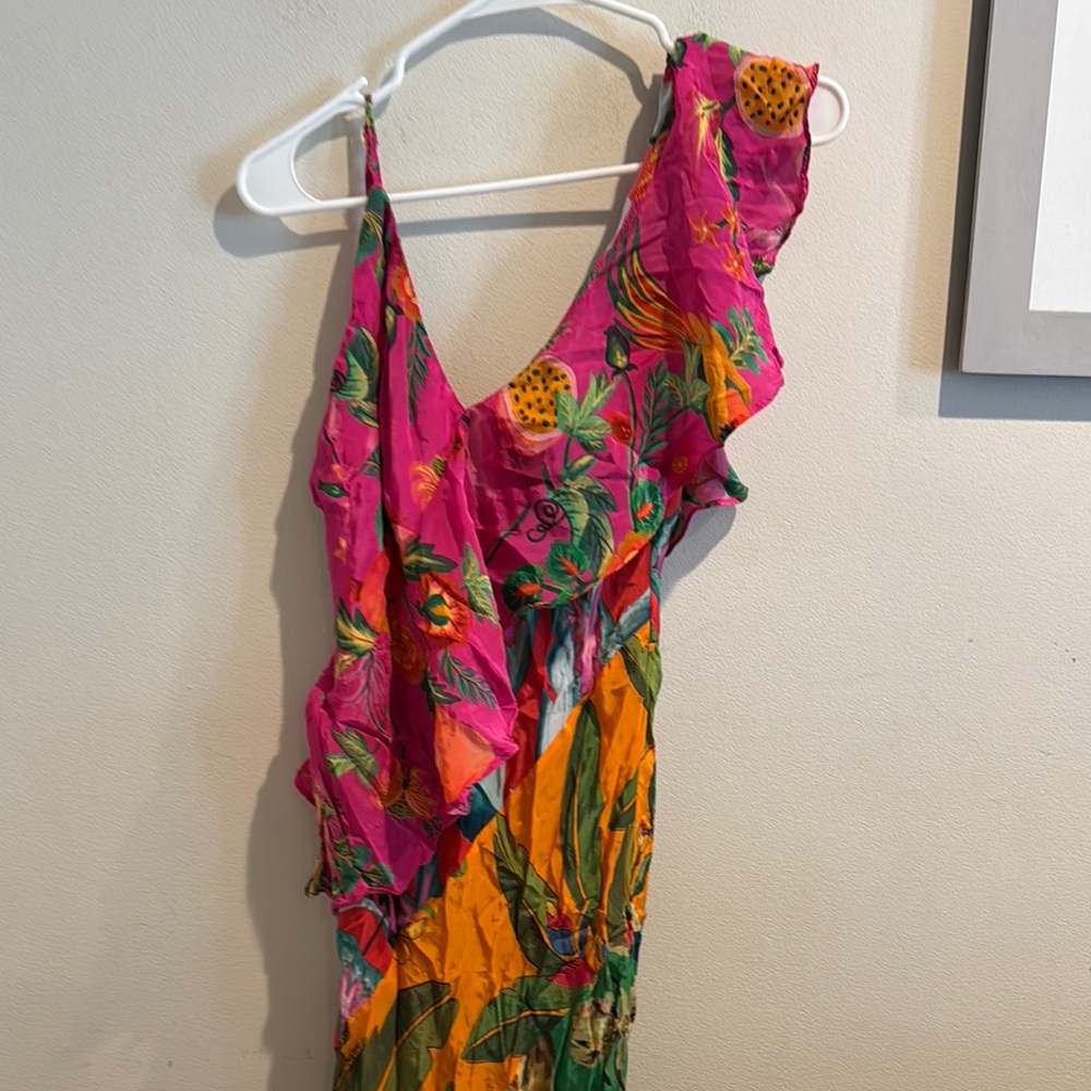 FARM Rio Multicolor Tropical Print Ruffle Dress - Picture 4 of 10